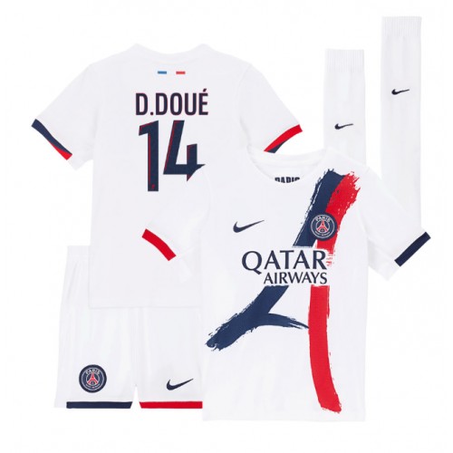 Fotbalové Dres Paris Saint-Germain Desire Doue #14 Dětské Venkovní 2024-25 Krátký Rukáv (+ trenýrky)